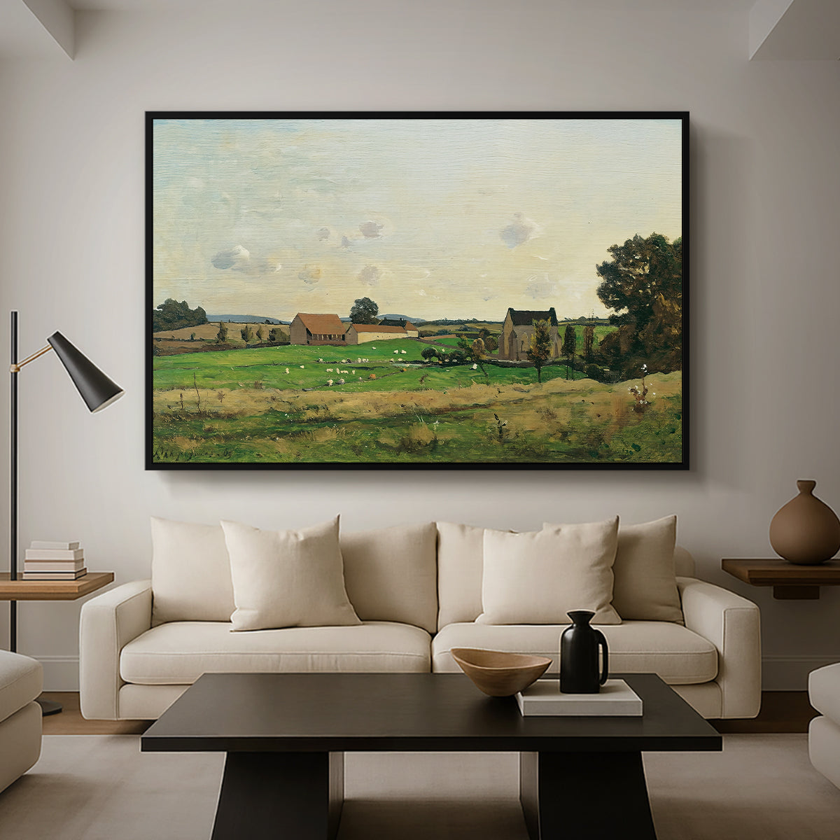 The Saulce Estate, 1869 - Floater Framed Canvas Print