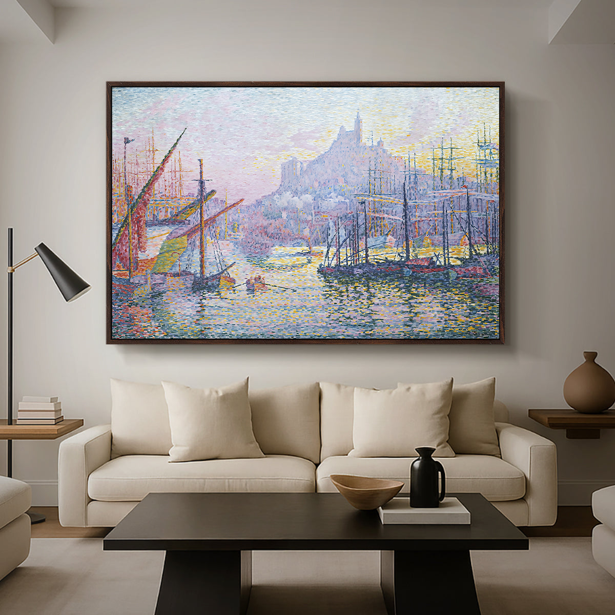 The Port of Marseille, 1905 - Floater Framed Canvas Print
