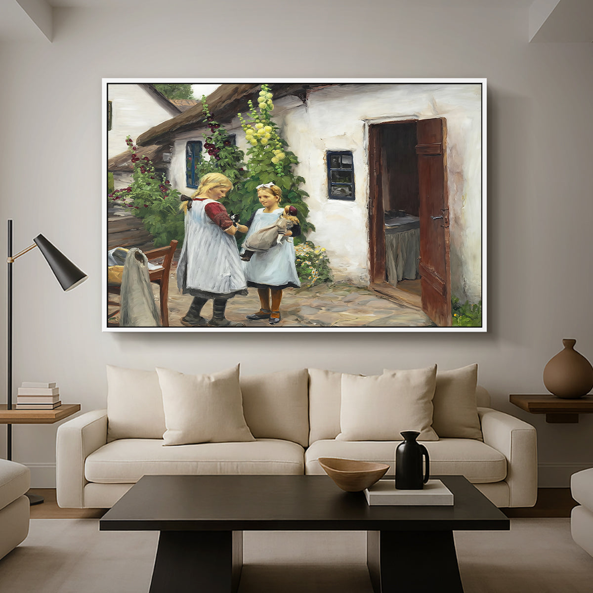 Have You Seen My Kitten?, 1914 - Floater Framed Canvas Print