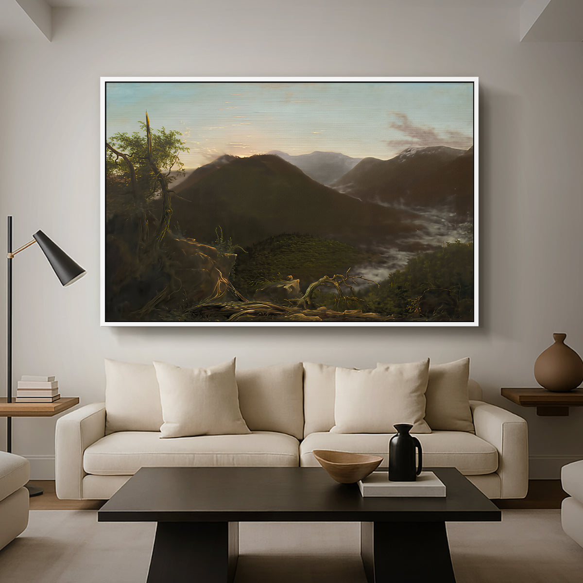 Sunrise in the Catskill Mountains, 1826 - Floater Framed Canvas Print