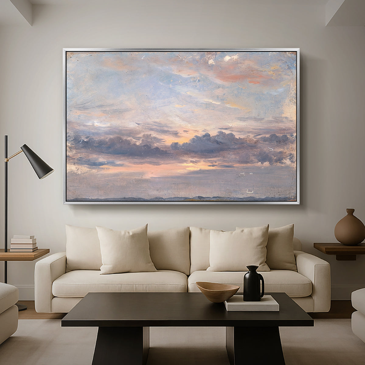 A Cloud Study, Sunset, c. 1821-1822 - Floater Framed Canvas Print
