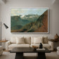 The Dachstein from the Plassen near Hallstatt, 1827 - Floater Framed Canvas Print