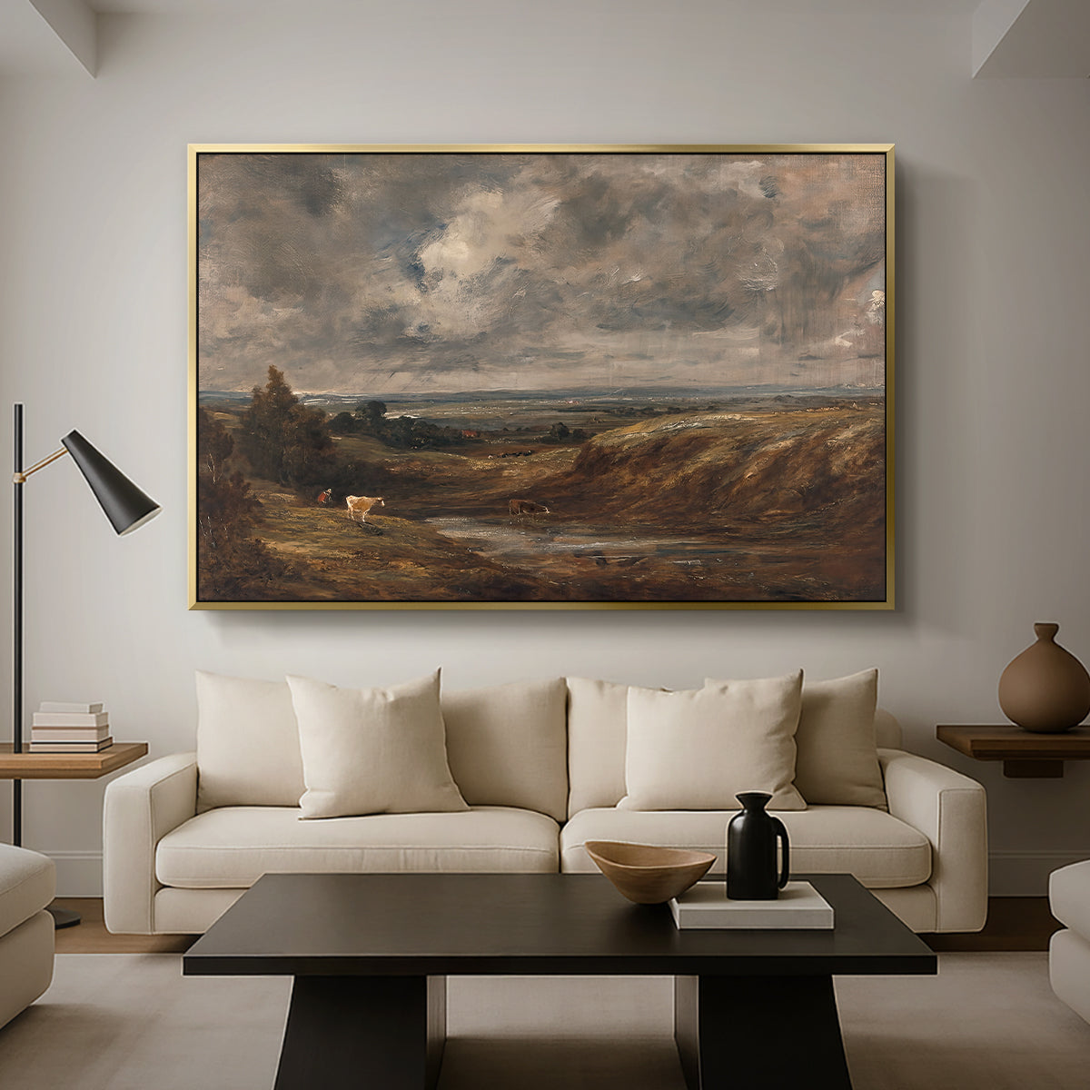 Hampstead Heath, 1825 - Floater Framed Canvas Print