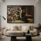 The Plate Printer, 1875 - Floater Framed Canvas Print