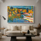Study for Autumn Landscape with Boats, 1908 - Floater Framed Canvas Print