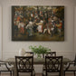 Canvas art print featuring a crowd dancing in outdoor wedding celebration, showcased as a statement wall artwork