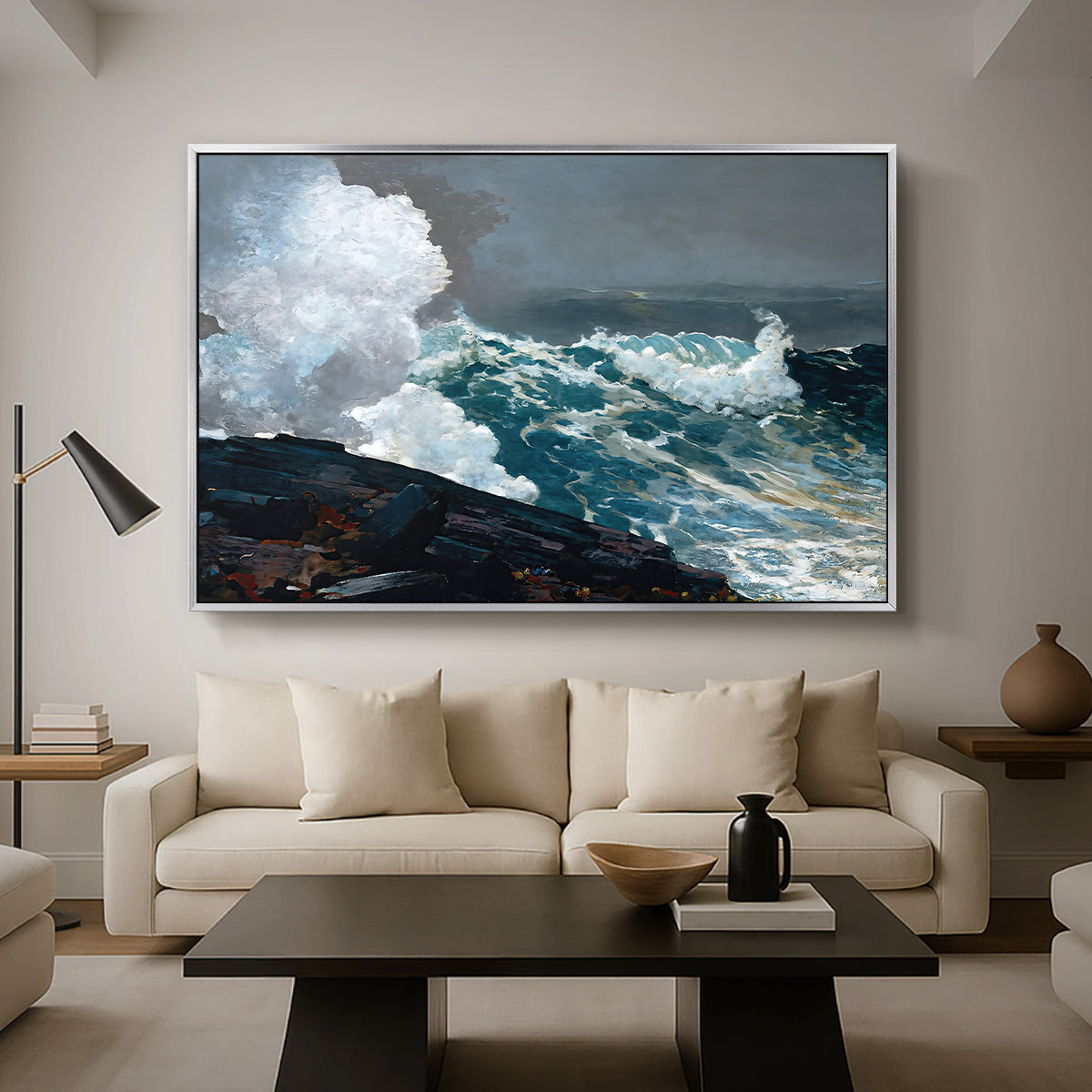 Northeaster, 1895 - Floater Framed Canvas Print