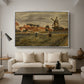 The Potato Harvest, c. 1875 - Floater Framed Canvas Print