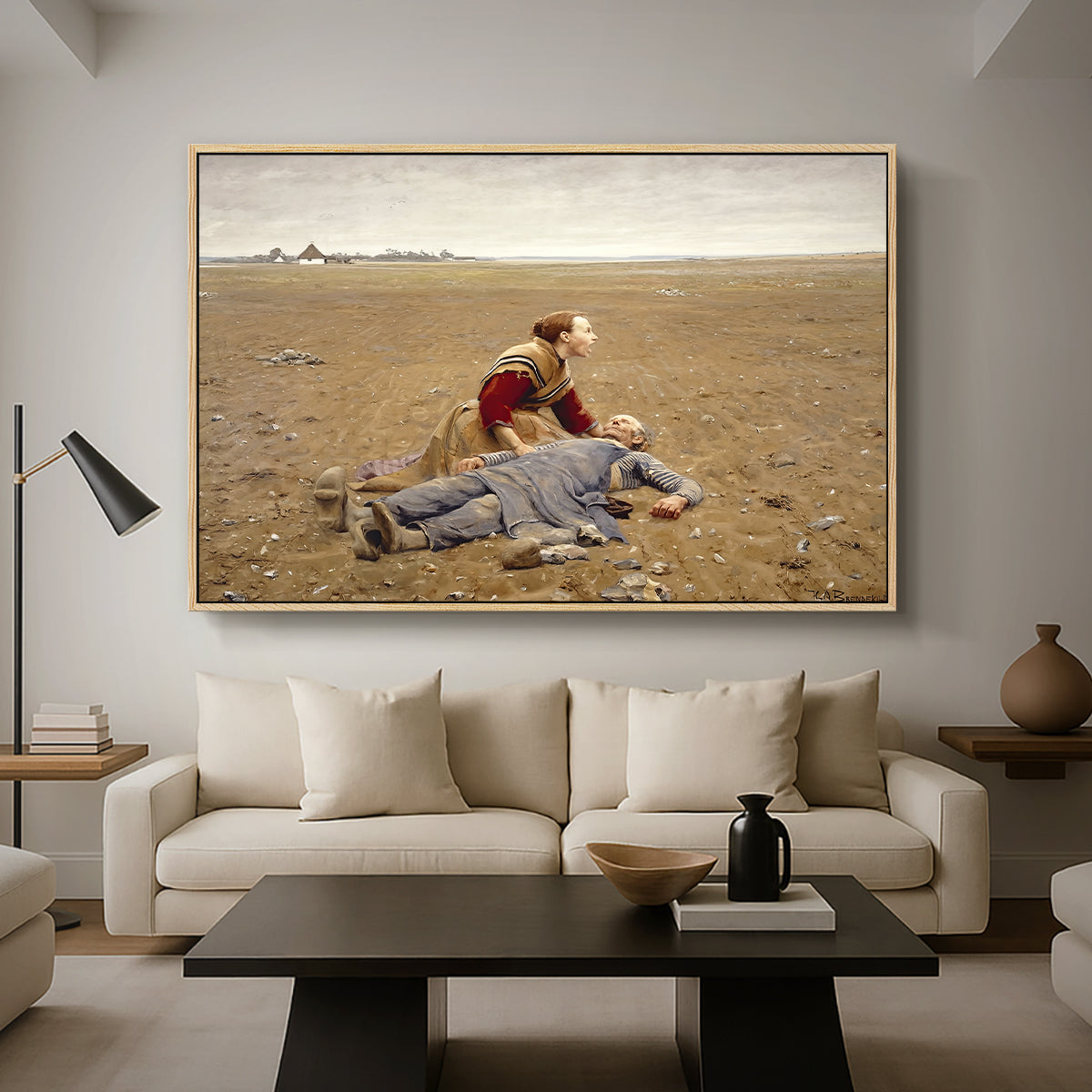 Worn Out (Udslidt), 1889 - Floater Framed Canvas Print