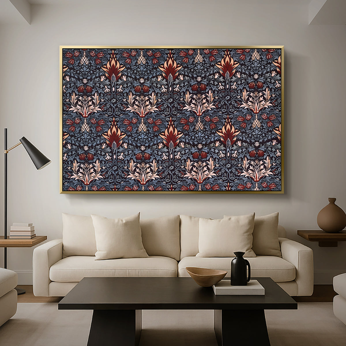 Snakeshead (Printed Textile), c. 1876 - Floater Framed Canvas Print