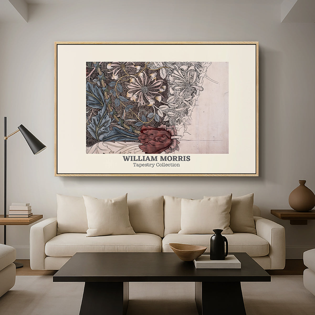 Honeysuckle (Tapestry Collection), 1874 - Floater Framed Canvas Print