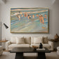 Children Playing on the Beach in Valencia, c. 1908 - Floater Framed Canvas Print