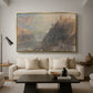 Rheinfels Looking to Katz and Gourhausen, 1817 - Floater Framed Canvas Print