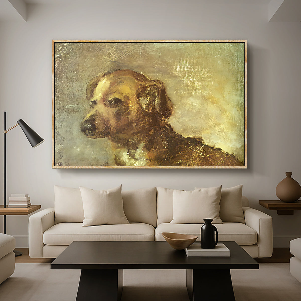 Cliper, the Artist's Dog, 1895 - Floater Framed Canvas Print