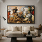 The Wolf and Fox Hunt, c. 1616 - Floater Framed Canvas Print
