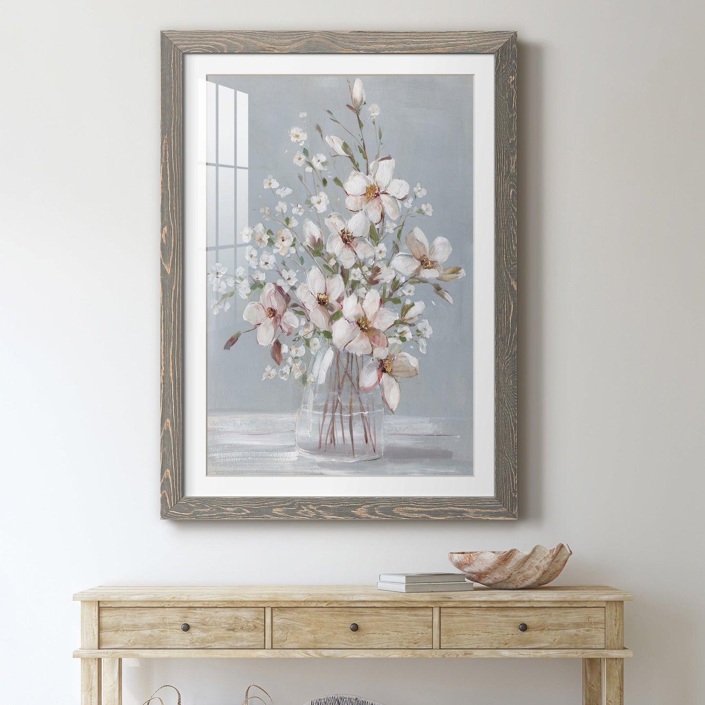 Magnolia Romance - Premium Framed Print - Distressed Barnwood Frame - Ready to Hang