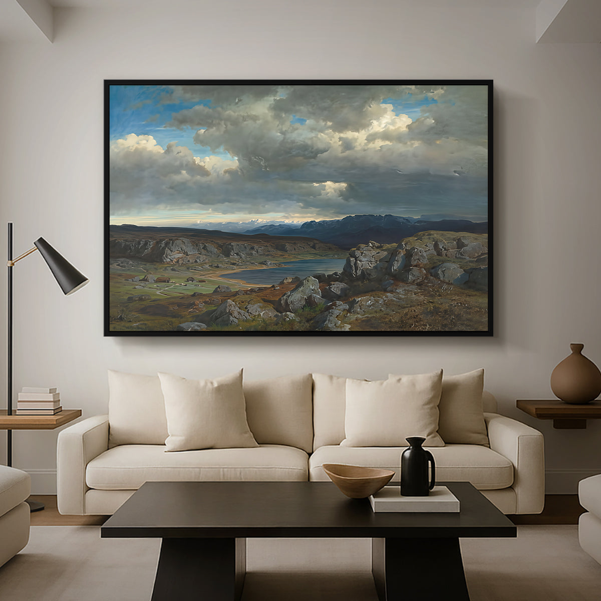 Norwegian Highlands, 1857 - Floater Framed Canvas Print