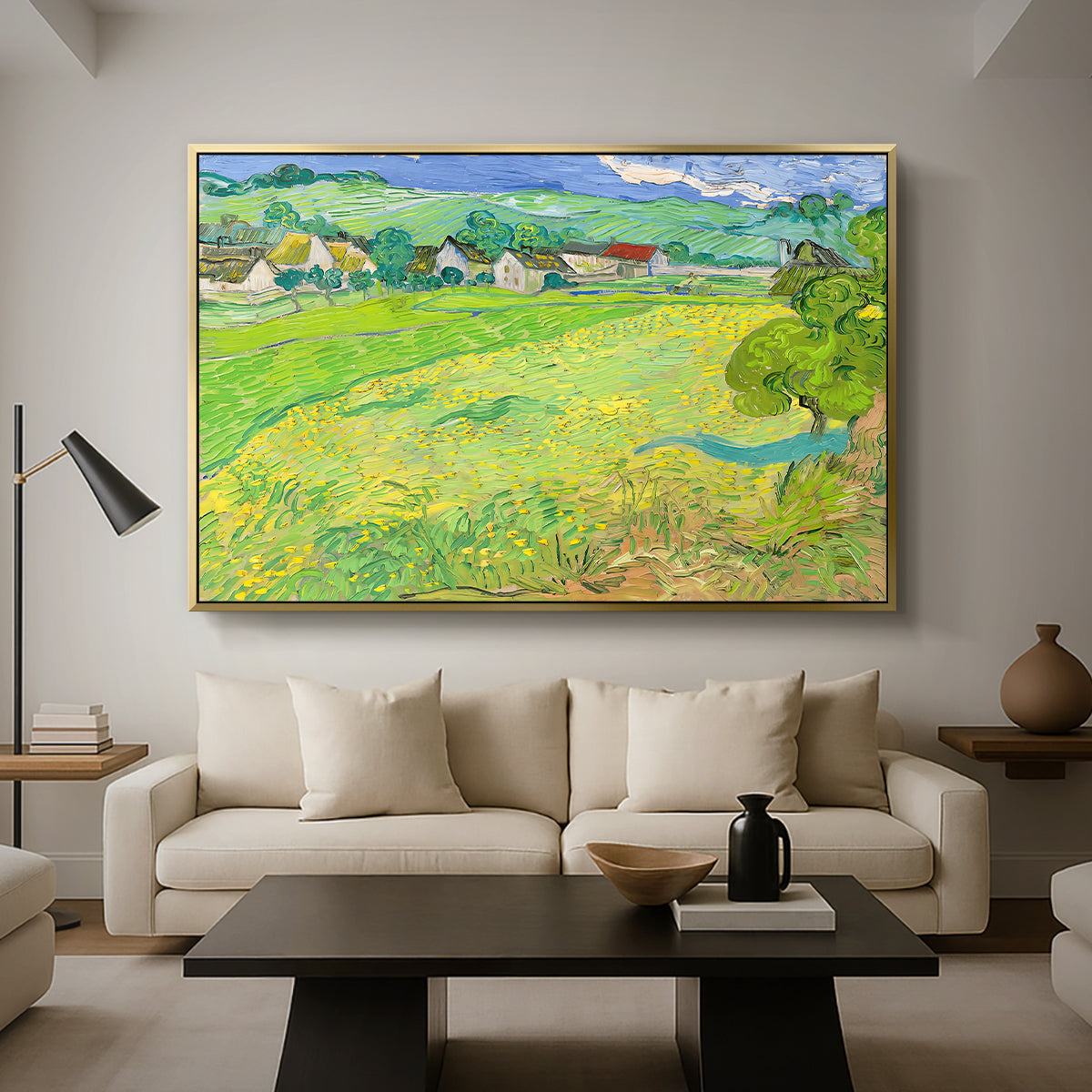 Les Vessenots in Auvers, 1890 - Floater Framed Canvas Print