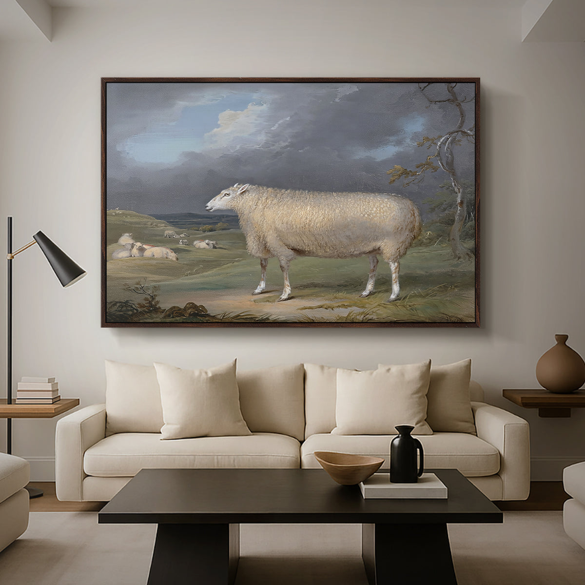 A Border Leicester Ewe, c. 1795-1800 - Floater Framed Canvas Print
