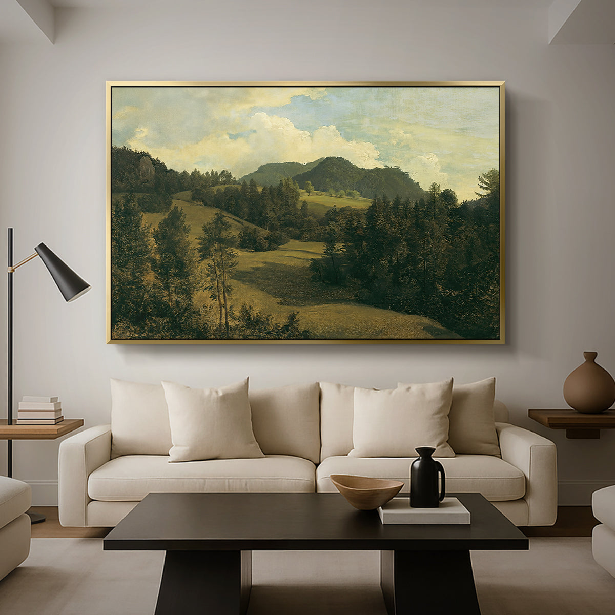 Landscape near Miesenbach, c. 1830 - Floater Framed Canvas Print