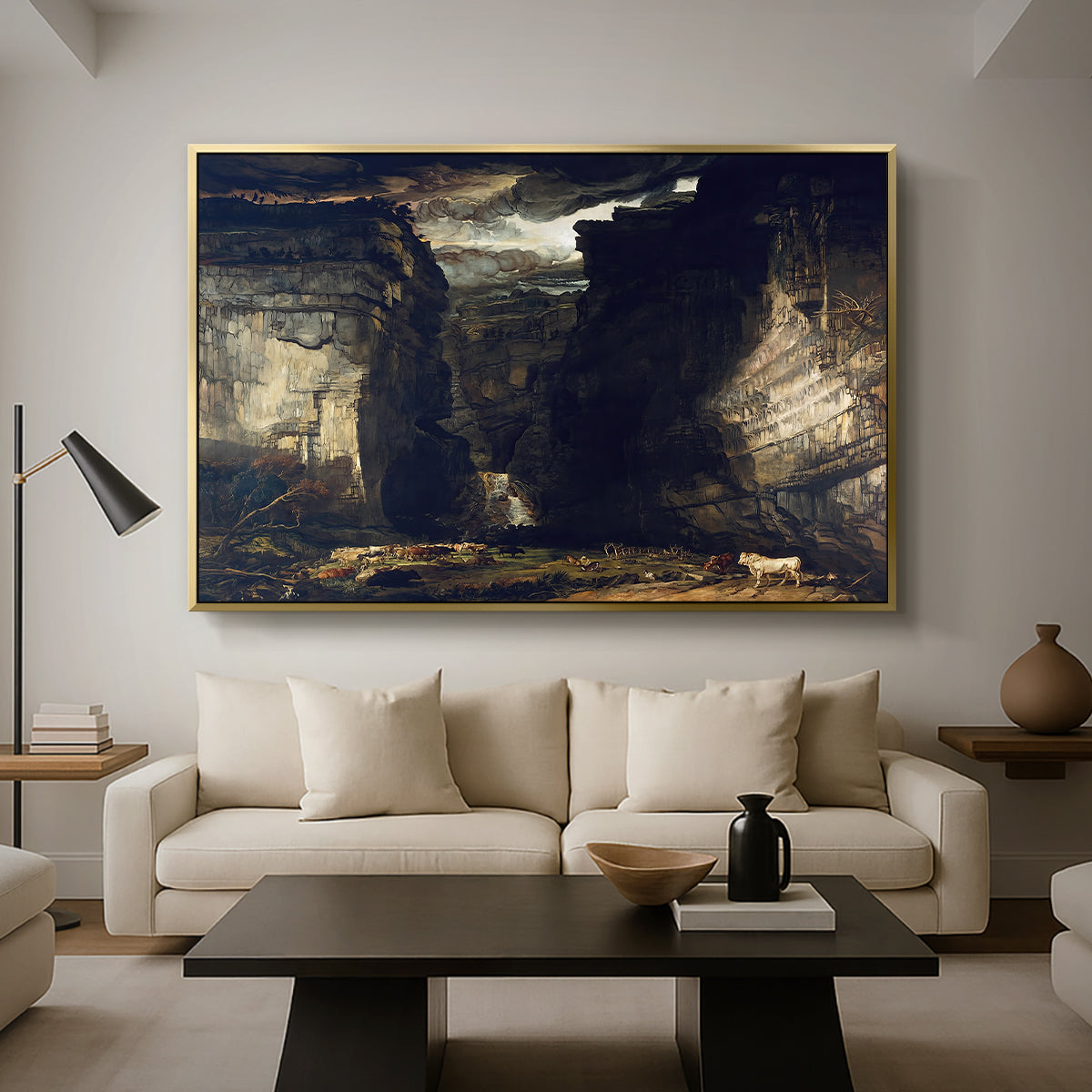 Gordale Scar, c. 1811-1813 - Floater Framed Canvas Print