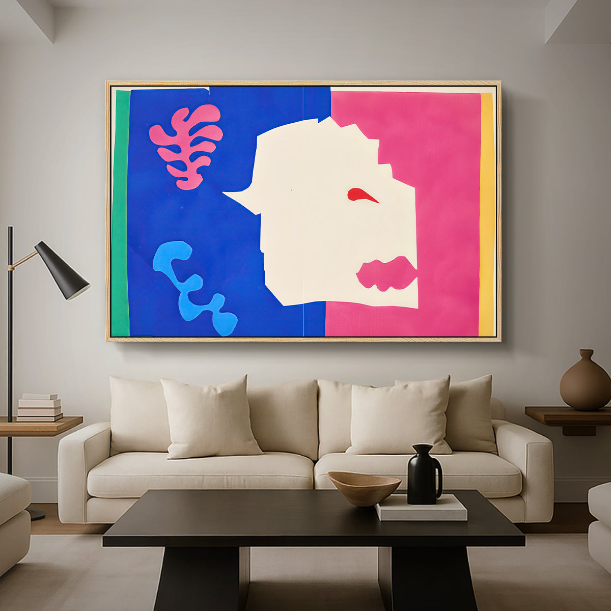 The Wolf (Le loup), from Jazz, 1947 - Floater Framed Canvas Print