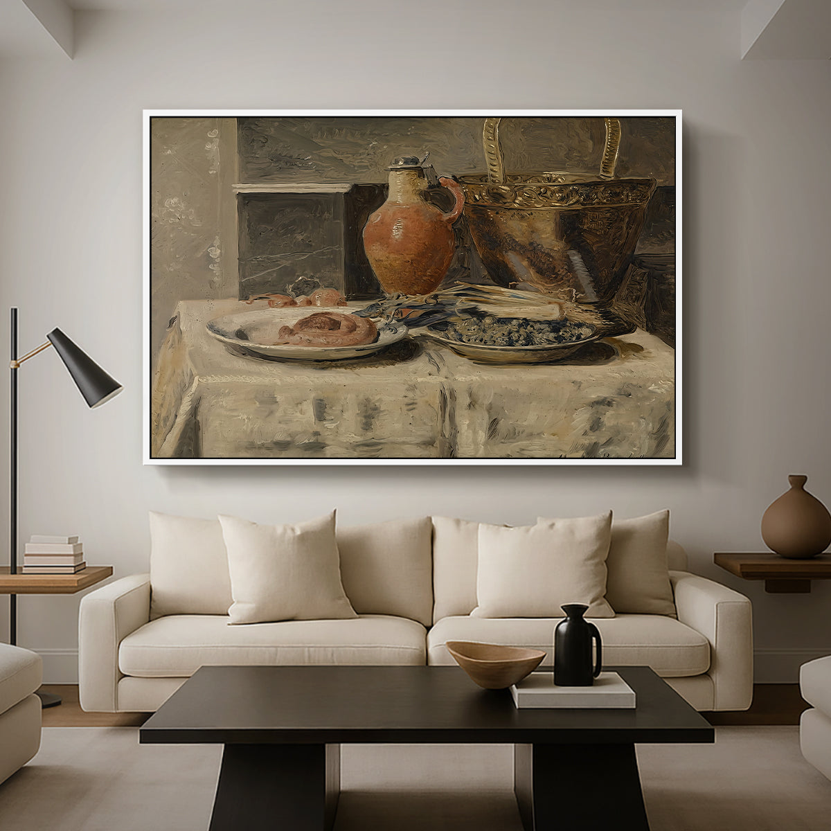 Still Life with Jar, c. 1881-1885 - Floater Framed Canvas Print