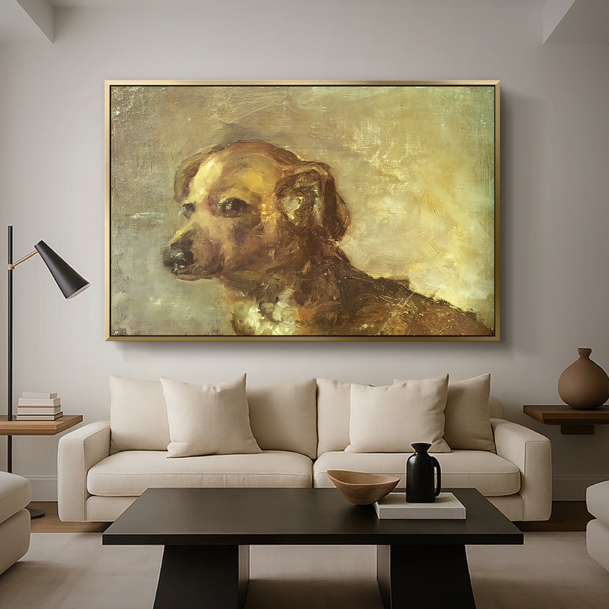 Cliper, the Artist's Dog, 1895 - Floater Framed Canvas Print