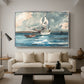 Sloop, Nassau, 1899 - Floater Framed Canvas Print