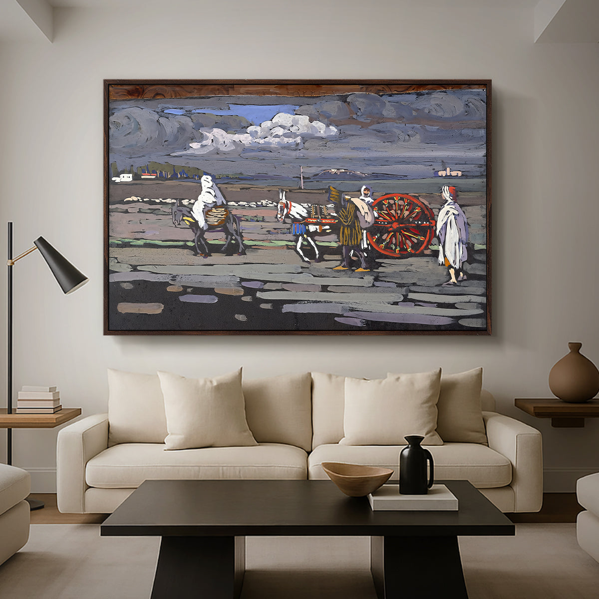 Country Road (Landstrasse), 1905 - Floater Framed Canvas Print