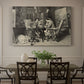 Canvas art print featuring two men seated at table playing chess in detailed interior setting, showcased as a statement wall artwork