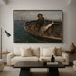 Fishermen from Rügen, 1882 - Floater Framed Canvas Print
