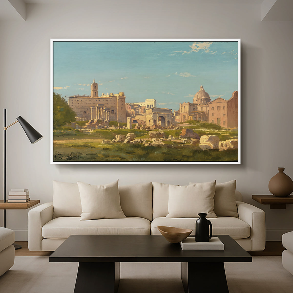 The Roman Forum, c. 1860 - Floater Framed Canvas Print