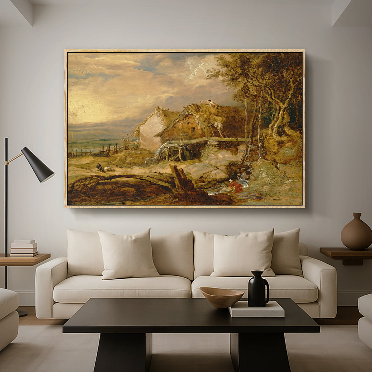 An Overshot Mill, c. 1802-1807 - Floater Framed Canvas Print