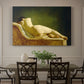 Canvas art print featuring a nude figure lying on couch in relaxed pose within interior setting, showcased as a statement wall artwork