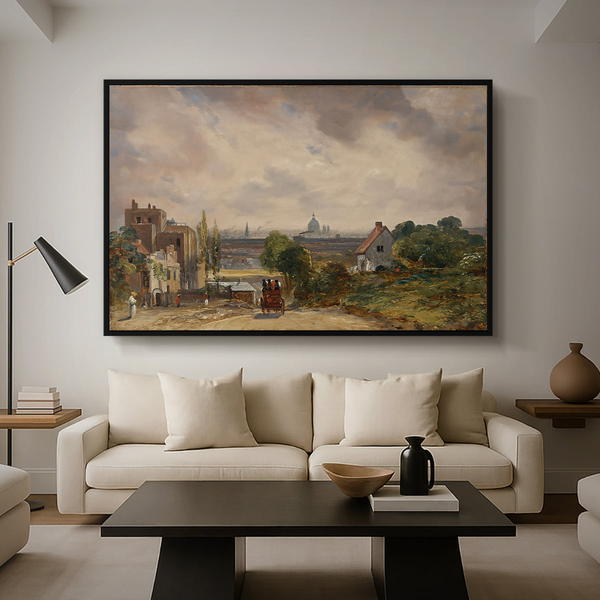 Sir Richard Steele's Cottage, Hampstead, c. 1832 - Floater Framed Canvas Print