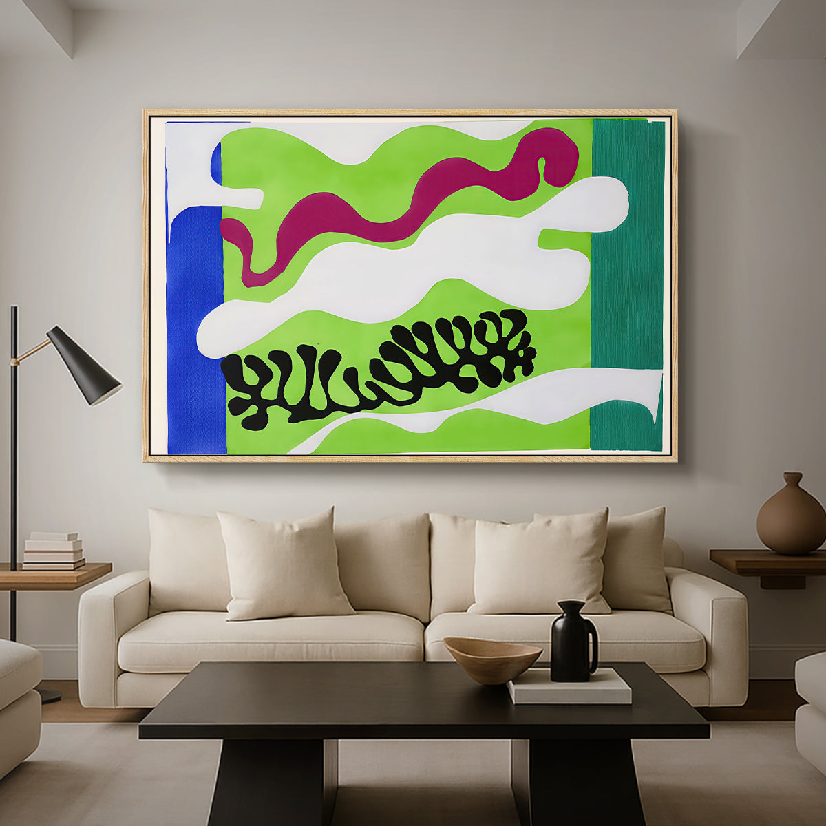 The Lagoon (Le lagon), from Jazz, 1947 - Floater Framed Canvas Print