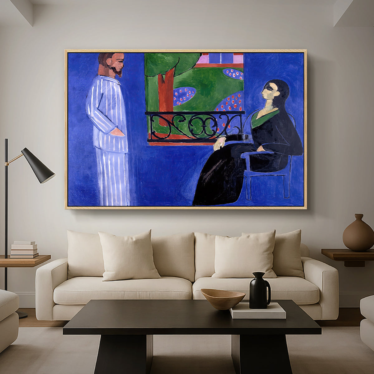 The Conversation, c. 1908-1912 - Floater Framed Canvas Print