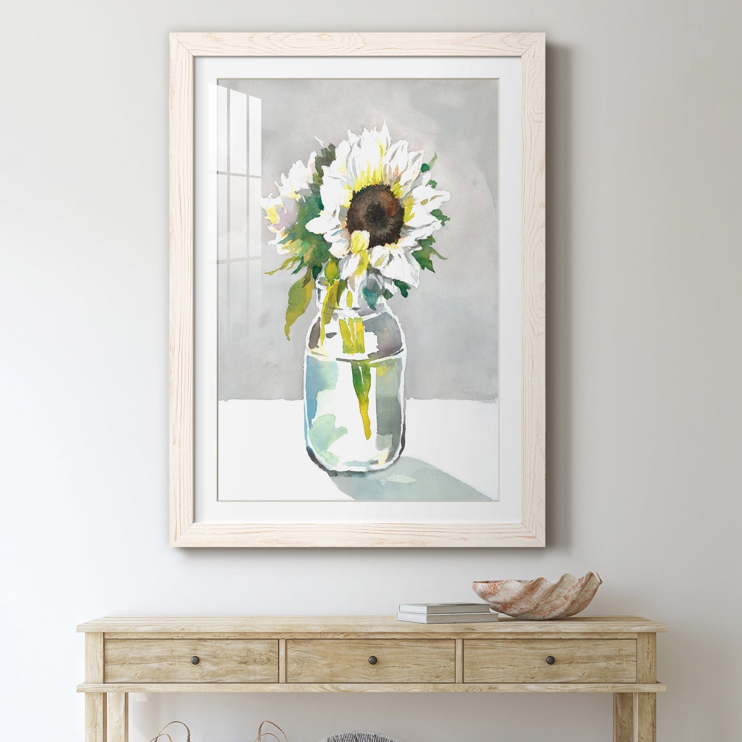 Sunflower I - Premium Framed Print - Distressed Barnwood Frame - Ready to Hang