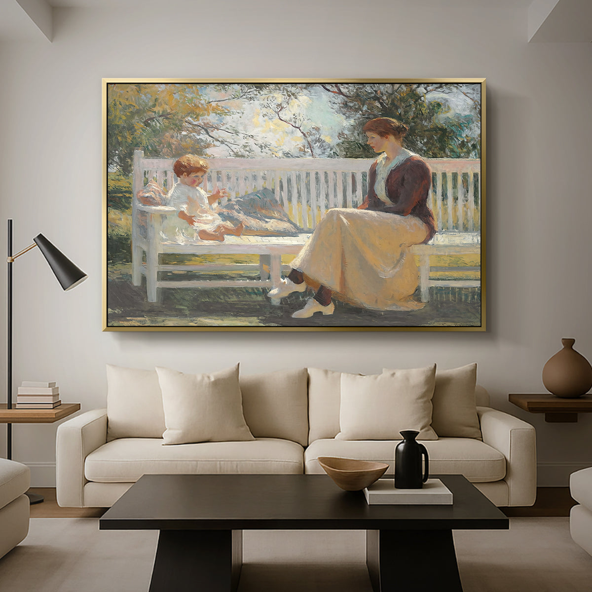 Eleanor and Benny, 1916 - Floater Framed Canvas Print
