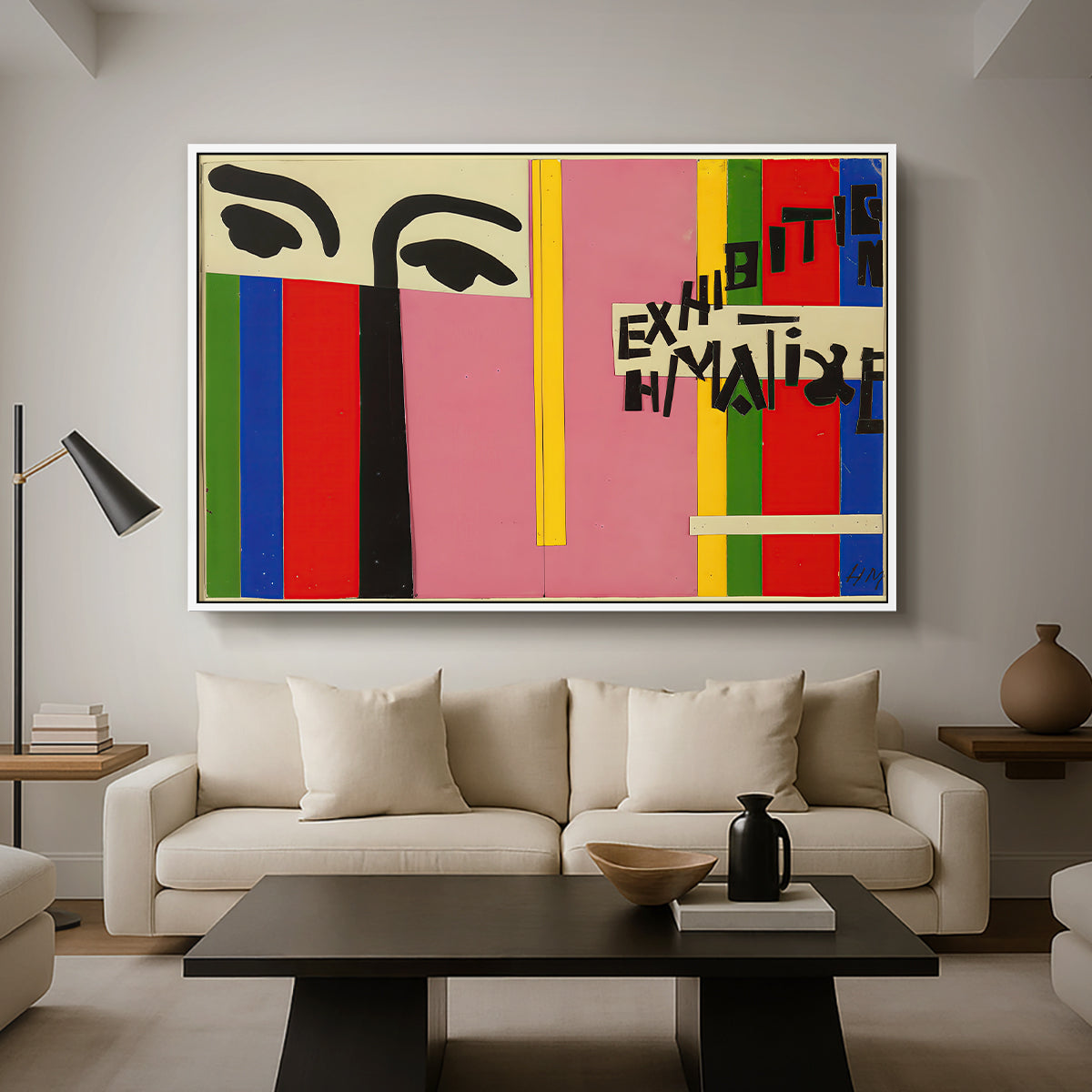 Design for Cover of Exhibition Catalogue, 1951 - Floater Framed Canvas Print