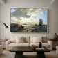 Fresh Breeze on the Norwegian Coast, 1876 - Floater Framed Canvas Print