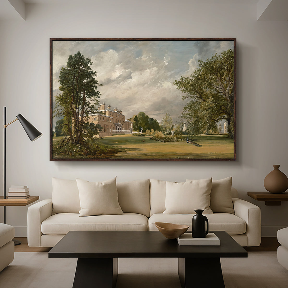 Malvern Hall, 1821 - Floater Framed Canvas Print