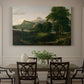 Canvas art print featuring a peaceful pastoral landscape with figures farming and grazing animals, showcased as a statement wall artwork