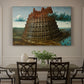 Canvas art print featuring a massive tower under construction rising above landscape, showcased as a statement wall artwork