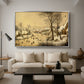 Winter Landscape with Skaters and Bird Trap, 1565 - Floater Framed Canvas Print