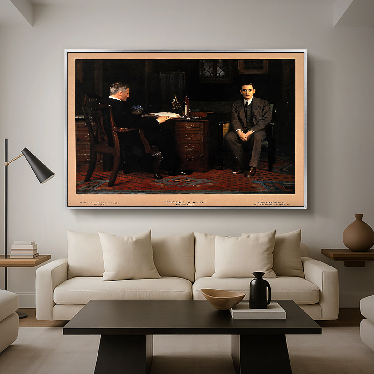 The Sentence of Death, 1908 - Floater Framed Canvas Print