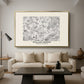 Fleurs, 1866 (Morris Inspired) - Floater Framed Canvas Print