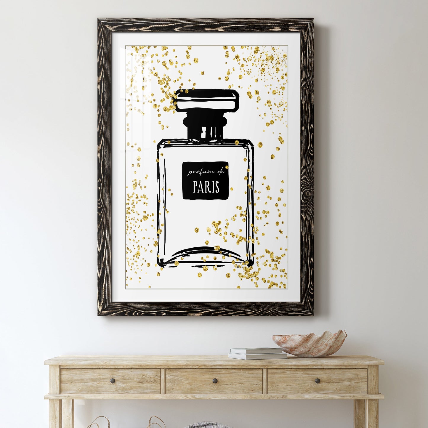 Glitter Perfume I - Premium Framed Print - Distressed Barnwood Frame - Ready to Hang