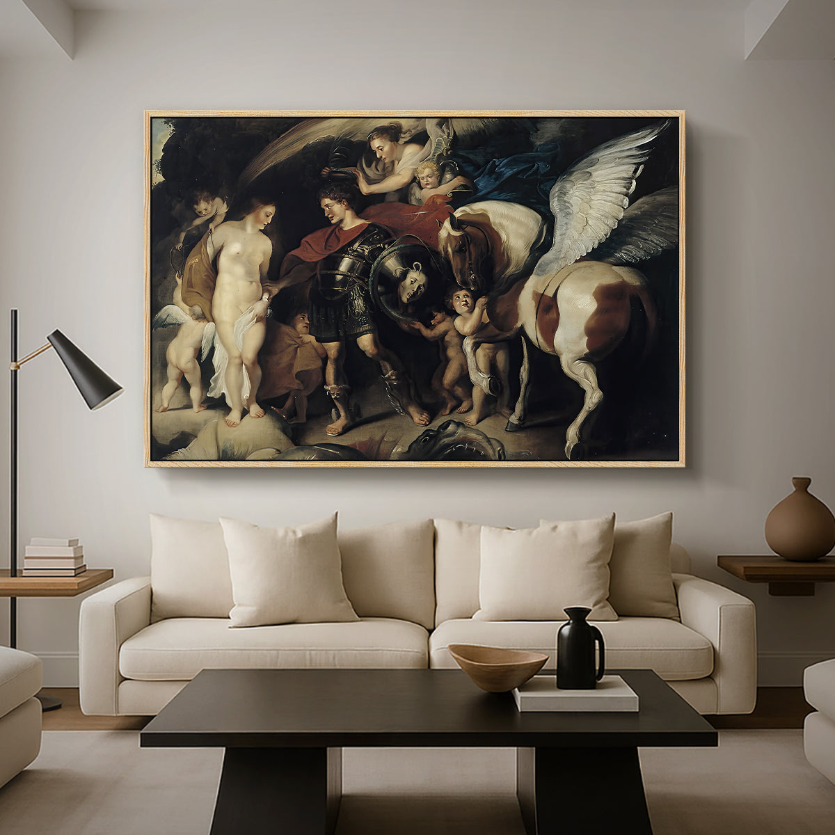 Perseus and Andromeda, c. 1620 - Floater Framed Canvas Print